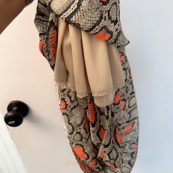 VANNY Animal Print Maxi Dress V-Neck Made in France Size S NWT - Picture 9 of 14